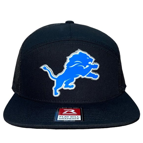 Detroit Lions 3D Snapback Seven-Panel Trucker Hat- Black - Picture 1 of 4